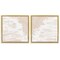 Stupell Industries Abstract Cream Layered Strokes 2 pc Framed Floater Canvas Wall Art Set Design by June Erica Vess